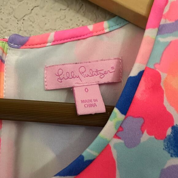 LILLY PULITZER Kassia Mini Dress Playa Hermosa Floral Fit & Flare - Picture 12 of 16